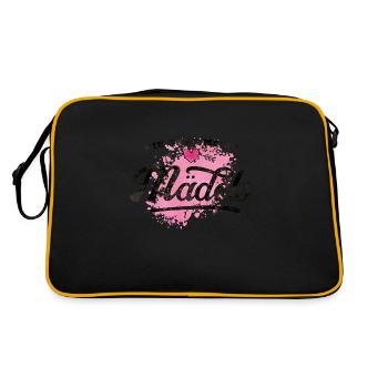 nie ohne meine maedels herz - Retro Tasche - Schwarz/Gold - Hinten