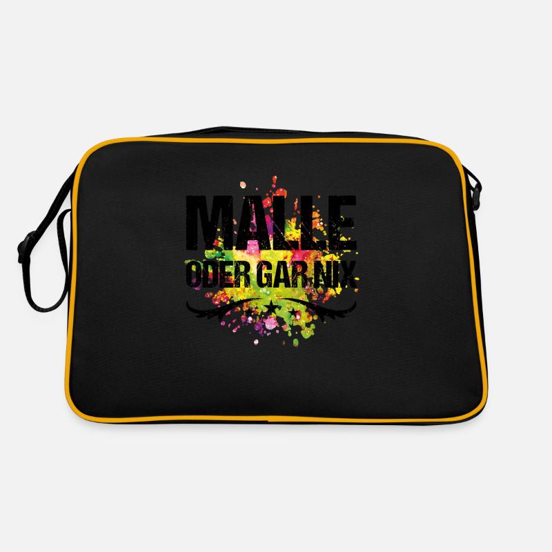 malle oder gar nix farbig Retro Tasche