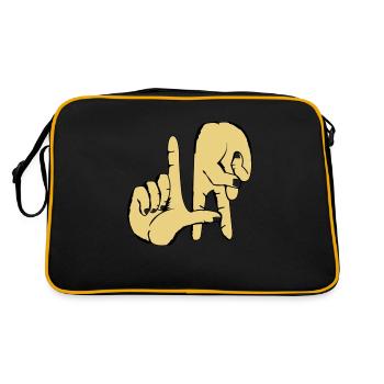 los_angeles_handzeichen_2 - Retro Bag - black/gold - Back