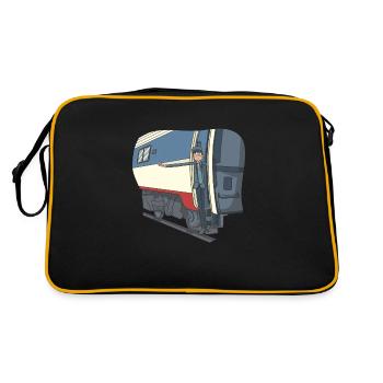 Zugführer Lockführer Eisenbahner - Retro Tasche - Schwarz/Gold - Hinten