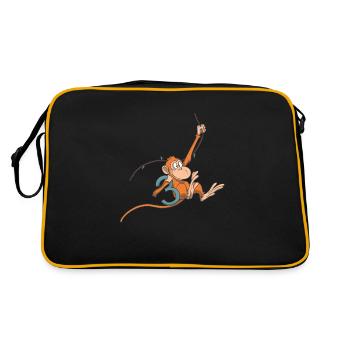 Singe anniversaire anniversaire 3e anniversaire cadeau - Sac Retro - noir/or - Dos