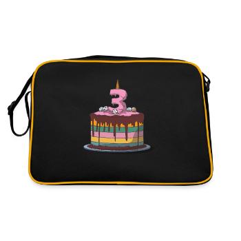 Gâteau d'anniversaire anniversaire des enfants 3e anniversaire - Sac Retro - noir/or - Dos