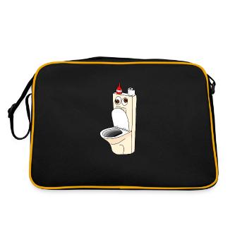 Toilette de dessin animé - Sac Retro - noir/or - Dos