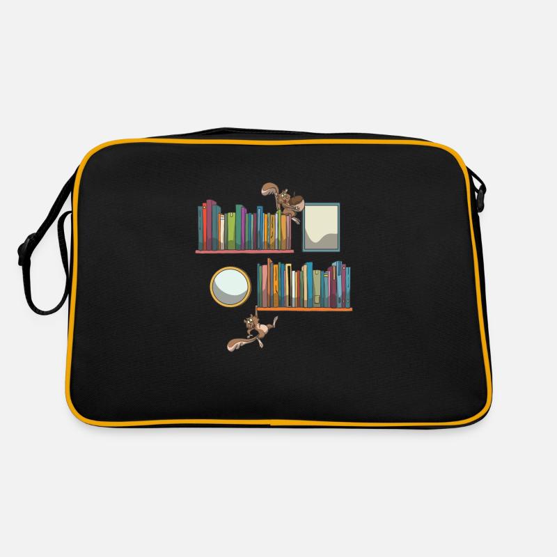 Bücherregal Buch Bücher Eichhörnchen Retro Tasche