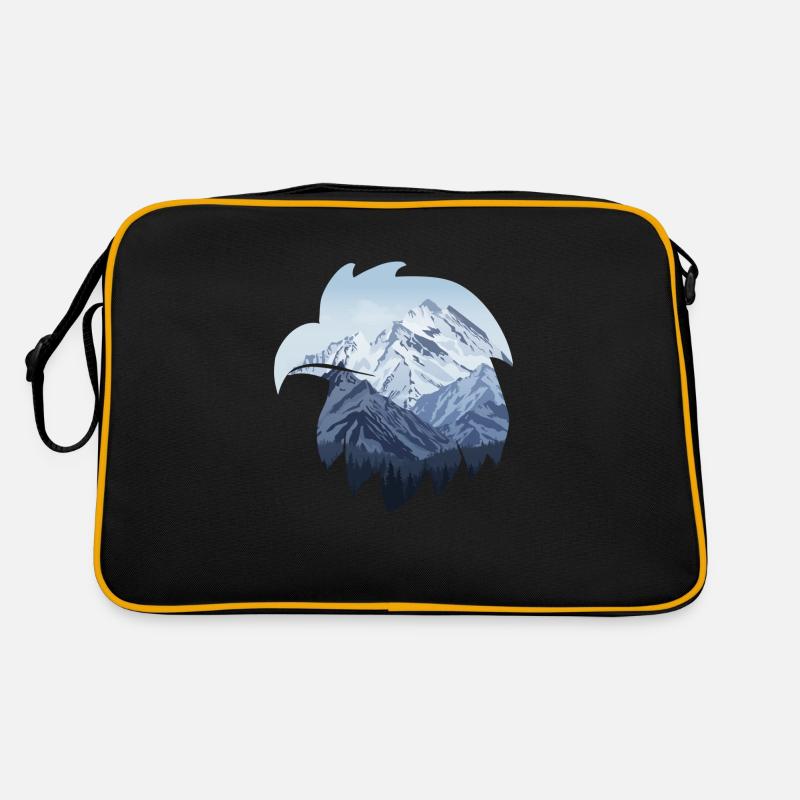 Aigle et montagnes enneigées Sac Retro
