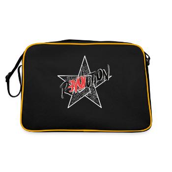 Revolution Love - Retro Tasche - Schwarz/Gold - Hinten