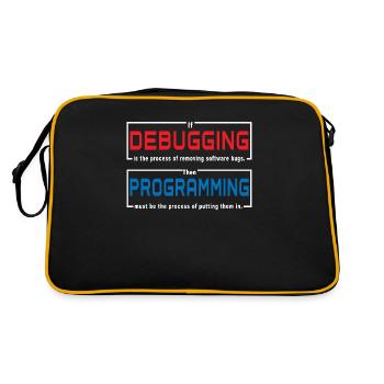 Debugging programming - Retro Bag - black/gold - Back