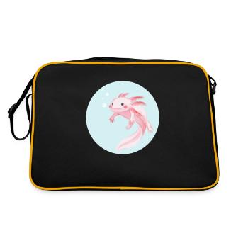 Sweet Axolotl in the sea - Sac Retro - noir/or - Dos