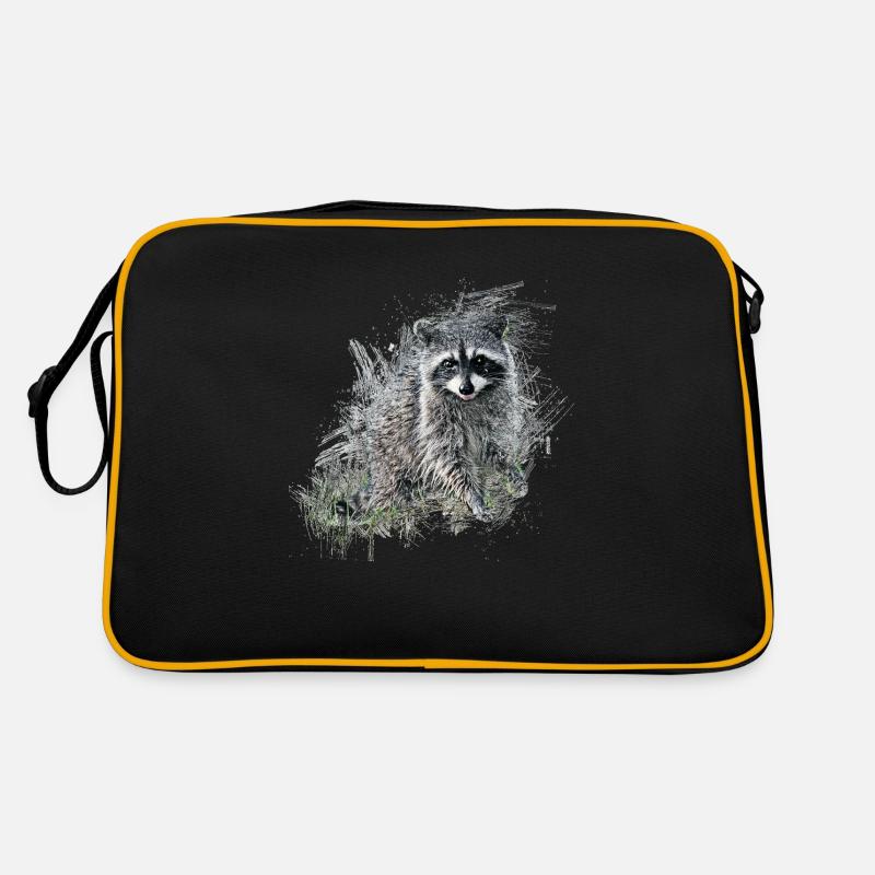 Raton laveur - Sac Retro - noir/or