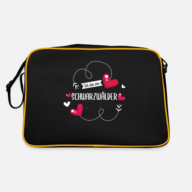 Schwarzwald Schwarzwälder Heimat Spruch Retro Tasche