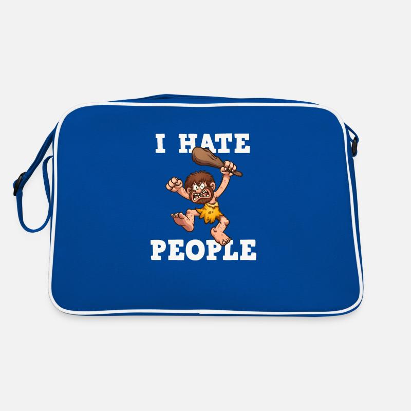 I Hate People Neanderthals Retro Bag