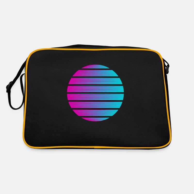 Circle gradient background template icon cool Retro Bag