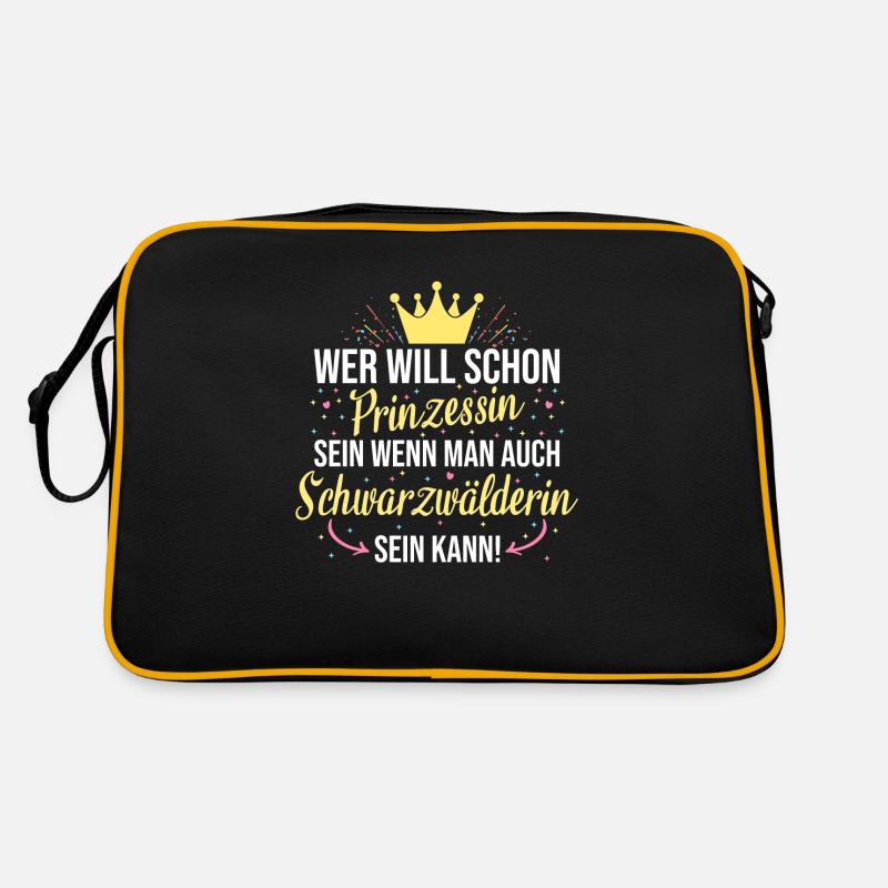 Schwarzwald Schwarzwälder Heimat Spruch Retro Tasche