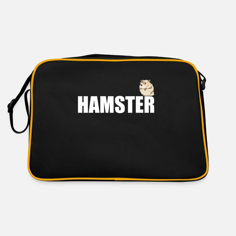 Hamster - Retro Tasche - Schwarz/Gold