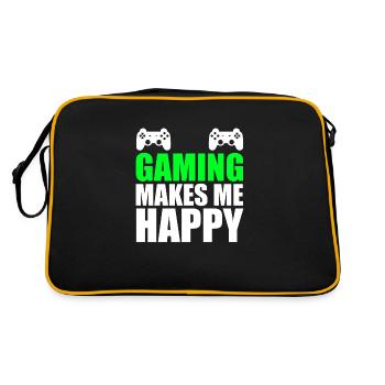 Gaming - Sac Retro - noir/or - Dos
