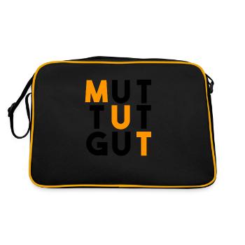 MUT TUT GUT - Retro Tasche - Schwarz/Gold - Hinten