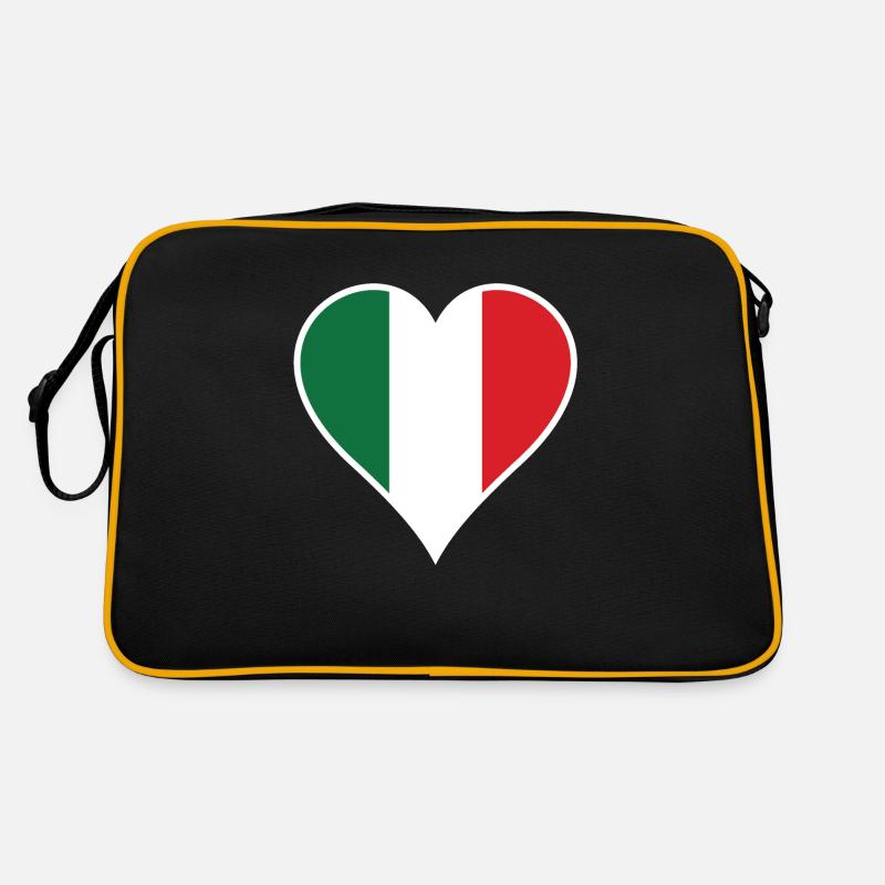Italy heart with white frame Retro Bag