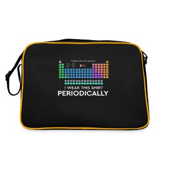 I Wear this Shirt Periodically Periodic Table - Retro Bag - black/gold - Back