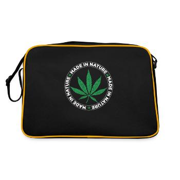Cannabis 420 | Ott Weed Gras Ganja Cadeaux communs - Sac Retro - noir/or - Dos