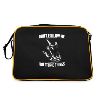 Skydiving | Parachute Skydiver Skydive Cadeaux - Sac Retro - noir/or - Dos