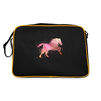 Motif de cheval pour les amateurs de chevaux - Sac Retro - noir/or - Dos