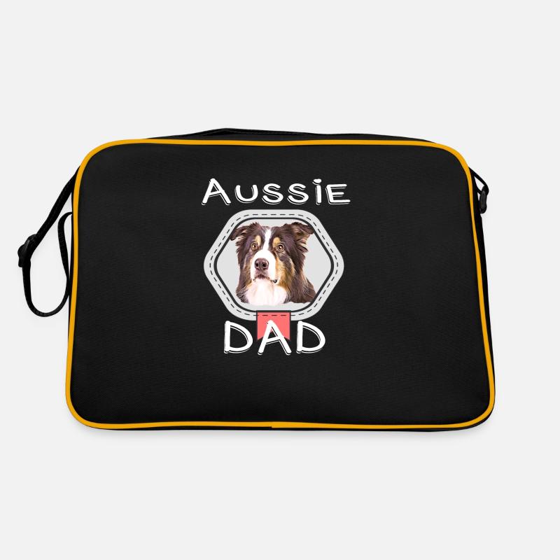 Australian Shepherds Aussie dogs papa Sac Retro