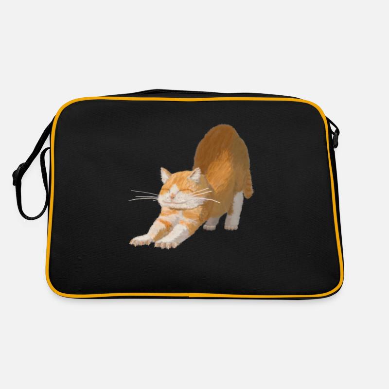 Rote Katze Retro Tasche