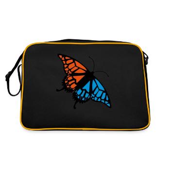 Papillon (couleurs personnalisables) - Sac Retro - noir/or - Dos