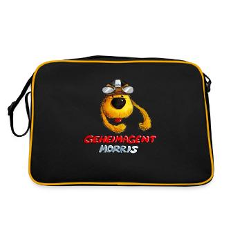 Geheimagent Morris - Retro Tasche - Schwarz/Gold - Hinten