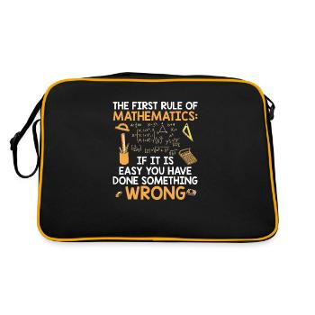 Dictons de mathématicien | Idées cadeaux mathématiques algèbre - Sac Retro - noir/or - Dos