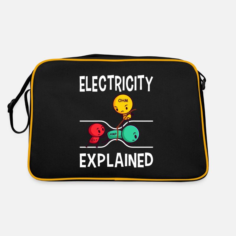 Electrician Electrician Electronics Technician Gift - Retro Bag - black/gold