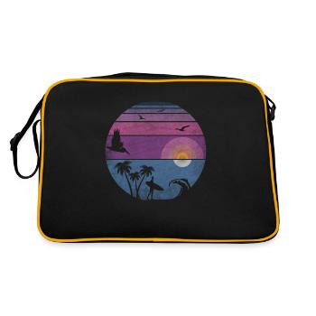 sunset surf - Retro Tasche - Schwarz/Gold - Hinten