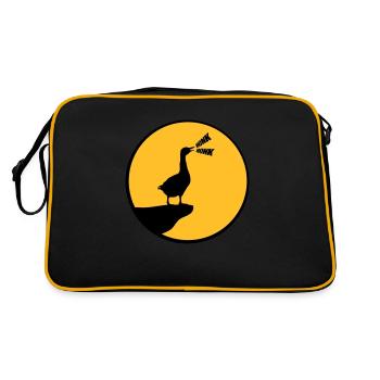 Oie loup klaxon oie - Sac Retro - noir/or - Dos