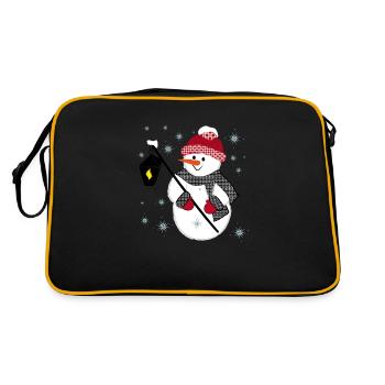 Bonhomme de neige motif de Noël - Sac Retro - noir/or - Dos