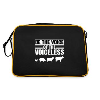 Be the voice of the voiceless - Retro Tasche - Schwarz/Gold - Hinten