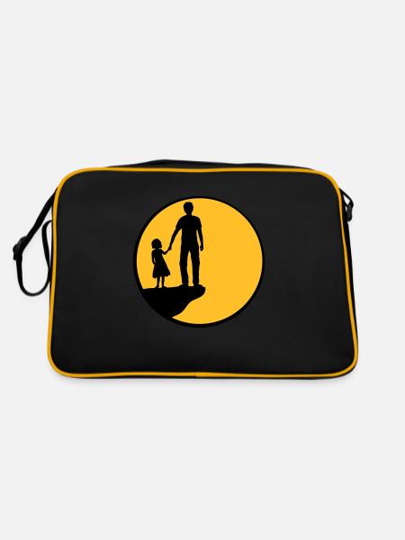 Moon father daughter - Retro Bag - black/gold - Back
