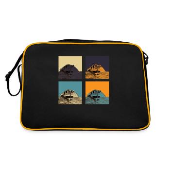 racoon - Retro Bag - black/gold - Back