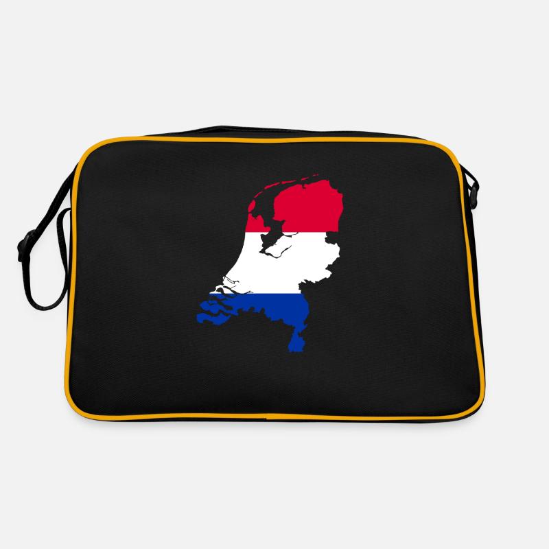 Pays-Bas Drapeau Carte Sac Retro