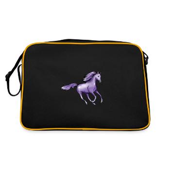 Purple horse - Retro Bag - black/gold - Back
