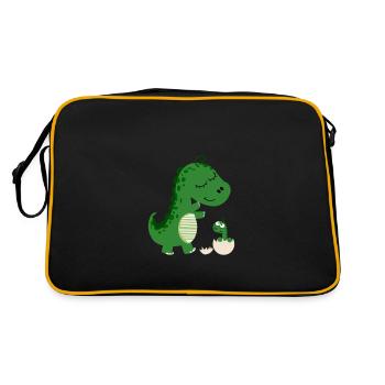 Grand dinosaure Petit dinosaure - Sac Retro - noir/or - Dos