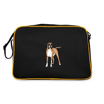 Boxer dog - Retro Bag - black/gold - Back