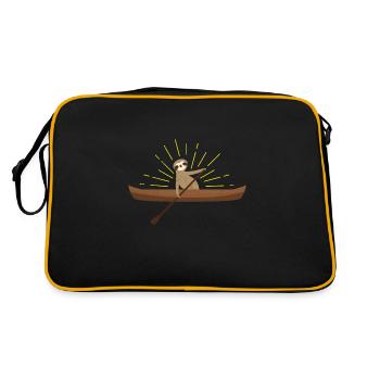 Canoë paresseux Canoë Cadeau de canoë paresseux - Sac Retro - noir/or - Dos