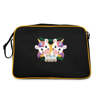 Horoscope Licorne Gémeaux Né en Juin Poison - Sac Retro - noir/or - Dos