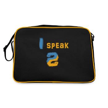 I Speak Python - For all Coder in Python - Retro Bag - black/gold - Back