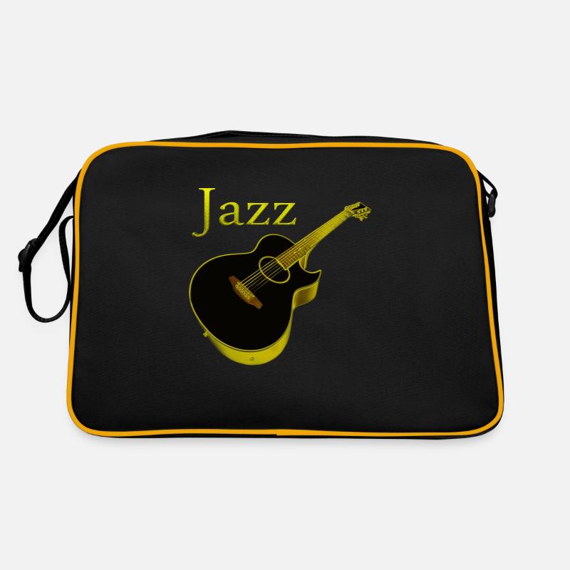 Acoustic Jazz Guitar - Retro Tasche - Schwarz/Gold