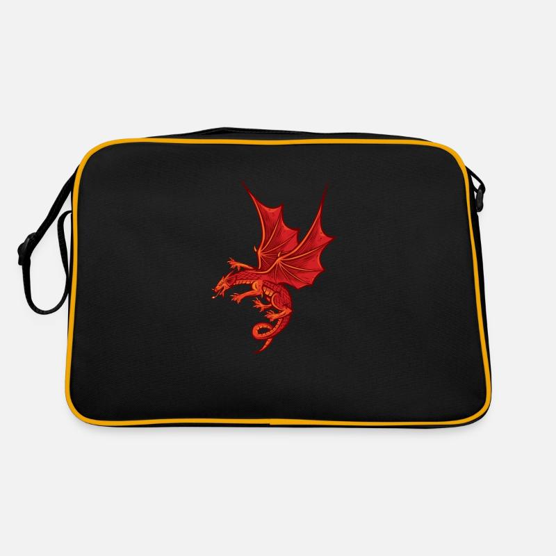 Impressive Red Dragon Retro Bag