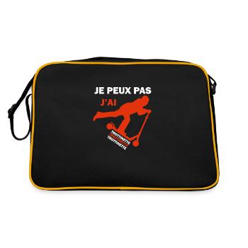 j'peux pas j’ai trottinette - Sac Retro - noir/or - Dos