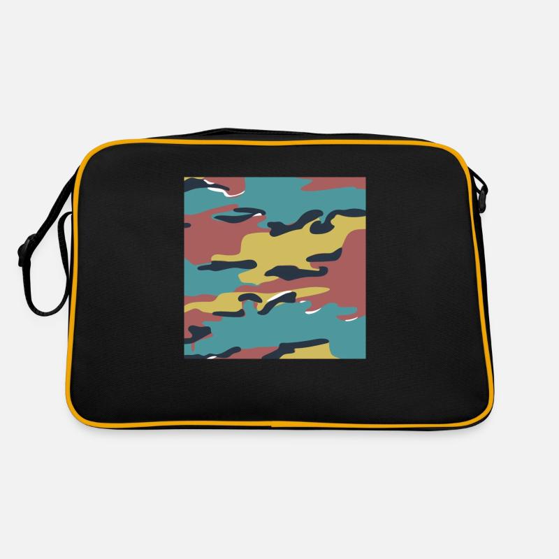 Belgian jigsaw camouflage texture Retro Bag