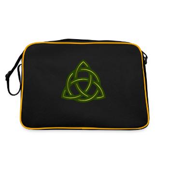 Symbole celtique Triquetra Trinity Knot cadeau - Sac Retro - noir/or - Dos