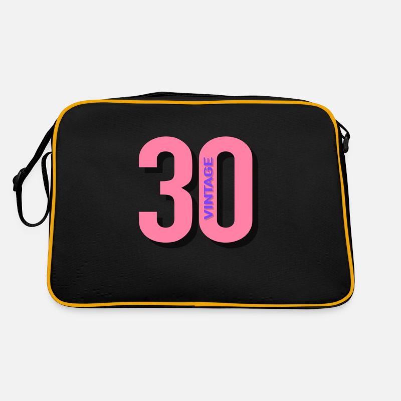 30 - Retro Tasche - Schwarz/Gold